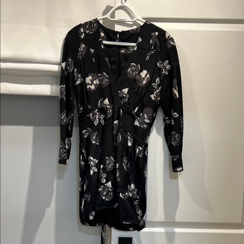 SMYTHE Floral Black Dress